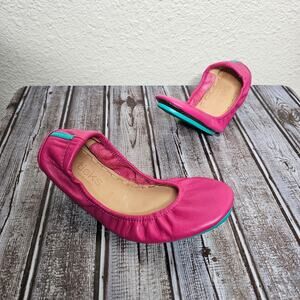 Tieks by gavrieli pink patent leather foldable ballet flats shoes women's size 5